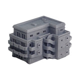 4 story apartment building : Diorama City Building 3D unpainted kit 1:600 size 3004