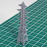 Set of 4 power transmission towers : Diorama City Building 3D unpainted kit 1:600 size 3005