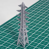 Set of 4 power transmission towers : Diorama City Building 3D unpainted kit 1:600 size 3005