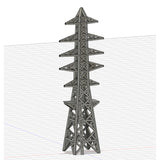 Set of 4 power transmission towers : Diorama City Building 3D unpainted kit 1:600 size 3005