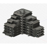 Sakagami Mansion : Diorama City Building 3D unpainted kit 1:600 size 3016