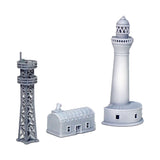 Lighthouse Set : Diorama City Building 3D unpainted kit 1:600 size 3017