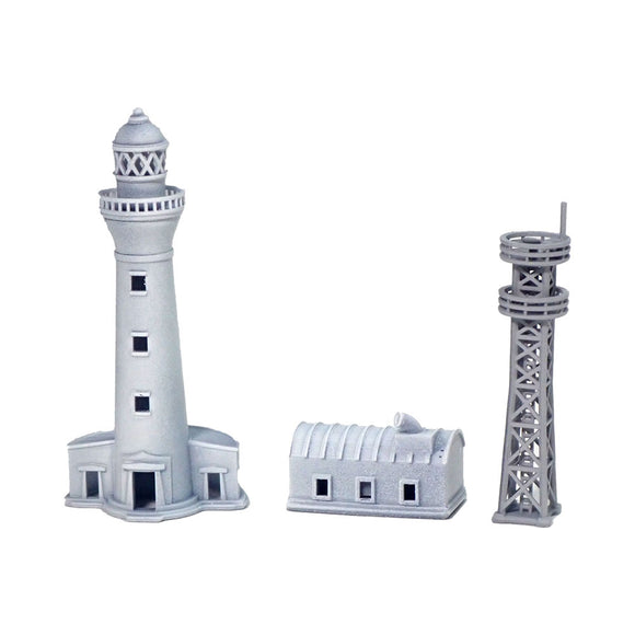 Lighthouse Set : Diorama City Building 3D unpainted kit 1:600 size 3017