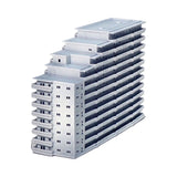 Apartment block A (12 stories) : Diorama City Building 3D unpainted kit 1:600 size 3018