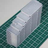 Apartment block A (12 stories) : Diorama City Building 3D unpainted kit 1:600 size 3018