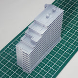 Apartment block B (13 stories) : Diorama City Building 3D unpainted kit 1:600 size 3019