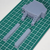 Station Building & Platform : Diorama City Building 3D unpainted kit 1:600 size 3020