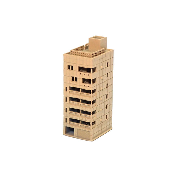 Next building on the left : Diorama City Building 3D unpainted kit 1:600 size 3021