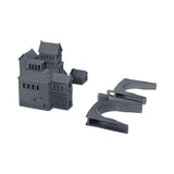 Forest Pavilion with Bridge : Fantasy Realm Architecture Building 3D unpainted kit 1:600 size 4001