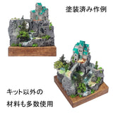 Forest Pavilion with Bridge : Fantasy Realm Architecture Building 3D unpainted kit 1:600 size 4001