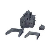 Forest Pavilion with Bridge : Fantasy Realm Architecture Building 3D unpainted kit 1:600 size 4001