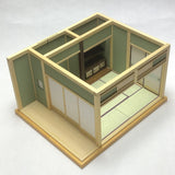 6 tatami mat Japanese-style room with tokonoma (alcove) and tokowaki (floor armpit) with accessories : Matsumoto Craft Works Yoshihiko Matsumoto Painted 1:18 scale