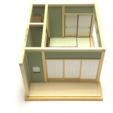 6 tatami mat Japanese-style room with tokonoma (alcove) and tokowaki (floor armpit) with accessories : Matsumoto Craft Works Yoshihiko Matsumoto Painted 1:18 scale