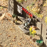 Straw-roofed farmhouse in autumn : Art Stage K - painted 1:150 size