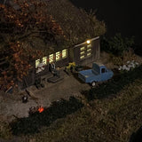 Straw-roofed farmhouse in autumn : Art Stage K - painted 1:150 size