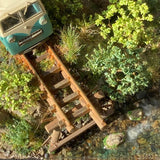 Logging railroad - A worker taking a smoke break : Art Stage K Painted 1:87 size