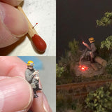 Logging railroad - A worker taking a smoke break : Art Stage K Painted 1:87 size