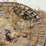 Forest Railway in winter -Mini Layout: Art Stage K Modeling work 1:87 scale HO narrow