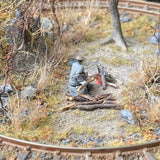 Forest Railway in winter -Mini Layout: Art Stage K Modeling work 1:87 scale HO narrow