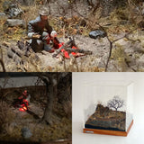 Forest Railway in winter -Mini Layout: Art Stage K Modeling work 1:87 scale HO narrow