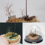 Sasanqua and the grilled Japanese sweet potato cart : Art Stage K diorama work 1:150scale N-gauge