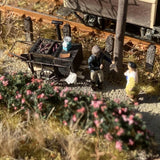 Sasanqua and the grilled Japanese sweet potato cart : Art Stage K diorama work 1:150scale N-gauge