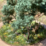 Meadow and Bench : Art Stage K, 1:87 scale mini-diorama art work