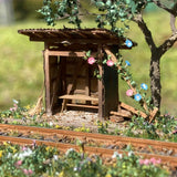 Morning Glory Blooming Light Rail Station : Art Stage K, 1:87 scale HO Narrow display stand art work