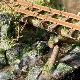 Forest Railway Spring Log Bridge: Art Stage K - Diorama Art Work 1:87 Scale