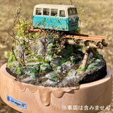 Forest Railway Spring Log Bridge: Art Stage K - Diorama Art Work 1:87 Scale