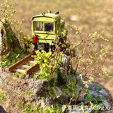 Forest Railway Spring Log Bridge: Art Stage K - Diorama Art Work 1:87 Scale