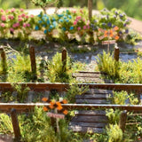 Hydrangeas and a railroad crossing : Art Stage K - Diorama Art Work 1:150 scale N gauge
