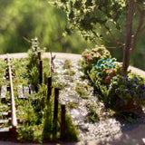 Hydrangeas and a railroad crossing : Art Stage K - Diorama Art Work 1:150 scale N gauge