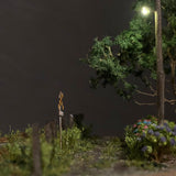 Hydrangeas and a railroad crossing : Art Stage K - Diorama Art Work 1:150 scale N gauge