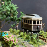 Hydrangeas and a railroad crossing : Art Stage K - Diorama Art Work 1:150 scale N gauge