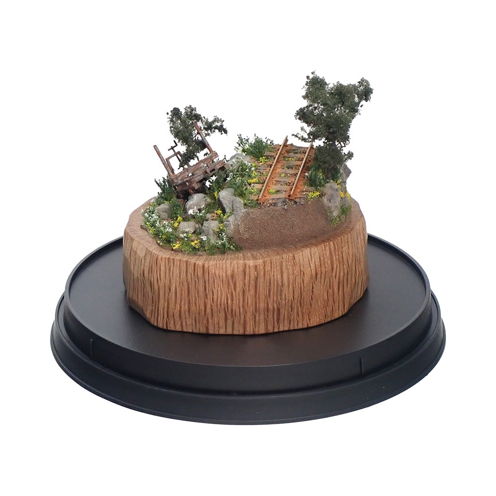 Abandoned freight car in a forest railway : Art Stage K - Diorama
