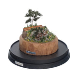 Abandoned freight car in a forest railway : Art Stage K - Diorama Art Work 1:87 scale HO narrow gauge