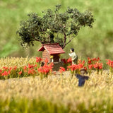 Rural landscape with red spider lilies : Art Stage K - Diorama Art Work 1:150 scale