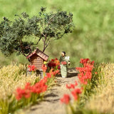 Rural landscape with red spider lilies : Art Stage K - Diorama Art Work 1:150 scale