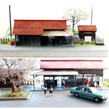 Kamikanbai Station in spring : Modelling 375 diorama work 1:80scale 375-01