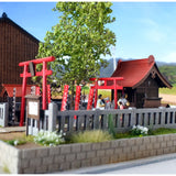375-11 Lacquerware store and Inari shrine on old street: Modeling 375 Diorama work 1:80