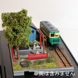Light Railroad Scenery with a small village shrine : Keichu Matsuo Diorama Work 1:80 scale (HO narrow) Diorama No.5