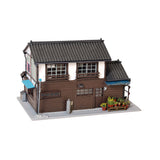 Scenes of the Showa Era: Yokoyama Bicycle Shop (with Car) : Keichu Matsuo, Pre-painted Model, 1:80 Scale, Scene No. 14