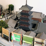Showa-Era Scenery: Sunset in the 5th Block (Includes 2 Cars): Keichu Matsuo, Diorama Art work, 1:150 Scale, N-Gauge Layout, Scenery No. 17
