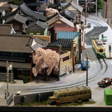 Showa-Era Scenery: Sunset in the 5th Block (Includes 2 Cars): Keichu Matsuo, Diorama Art work, 1:150 Scale, N-Gauge Layout, Scenery No. 17