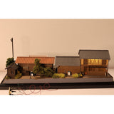 Showa-Era Scenery: Yoshimoto Shoten and Nanbu-to Taxi (Taxi Attachment): Keichu Matsuo, Diorama Art work, 1:80 Scale, Scenery No. 18