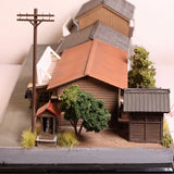 Showa-Era Scenery: Yoshimoto Shoten and Nanbu-to Taxi (Taxi Attachment): Keichu Matsuo, Diorama Art work, 1:80 Scale, Scenery No. 18