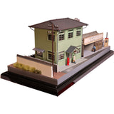 Showa-Era Scenery: Behind the Station-Post Office and Matsukawa Taxi (Taxi Attached): Keichu Matsuo, Diorama Art work, 1:80 Scale, Scenery No. 19