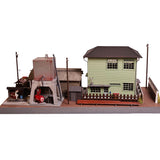Showa-Era Scenery: Behind the Station-Post Office and Matsukawa Taxi (Taxi Attached): Keichu Matsuo, Diorama Art work, 1:80 Scale, Scenery No. 19