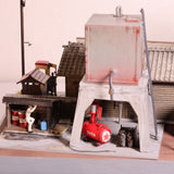 Showa-Era Scenery: Behind the Station-Post Office and Matsukawa Taxi (Taxi Attached): Keichu Matsuo, Diorama Art work, 1:80 Scale, Scenery No. 19